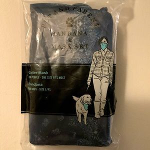 Parent and Pup Matching Neck Gaiters! Blue bandanna print, Brand New just 4 you!